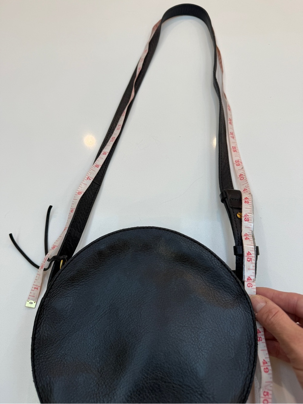 Madewell Black Leather Circular Crossbody Bag - Picture 16 of 16